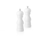 Set rasnita sare si piper, din lemn de culoare alba, 15 cm