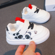 Adidasi albi pentru copii - Sweet Panda (Marime Disponibila: Marimea 23)