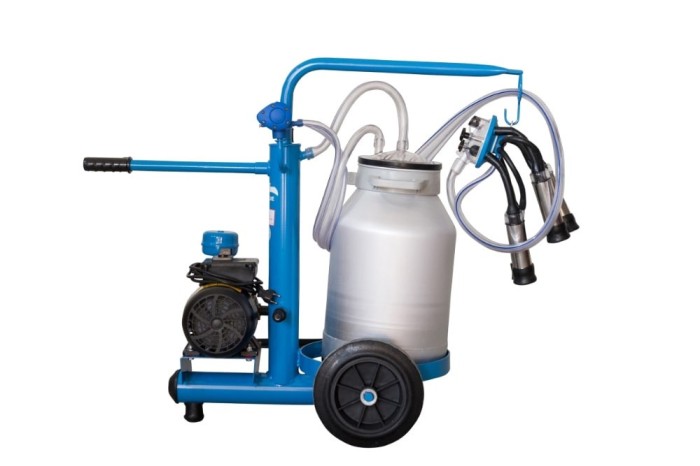 Aparat de muls vaci EMT BLUE, un bidon aluminiu 25 litri, un post