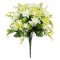 Buchet Flori Artificiale, Crizanteme, 34cm, Alb, Verde