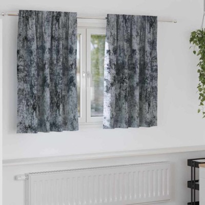 vidaXL Draperie cu perdele 2 pcs Argintiu 140 x 140 cm Catifea foto