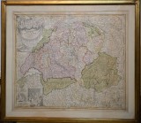 Harta veche - Helvetiorum Elvetia, anul 1700