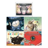 David Wiesner Collection 5 Books Set (The Three Pigs, Tuesday, Art and Max, Mr Wuffles, Flotsam)