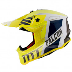 Casca off road pentru scuter - motocicleta MT Falcon Warrior A3 galben lucios Galben lucios XXL (63/64cm)