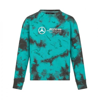 Mercedes AMG Petronas hanorac de bărbați Crew Neck Tie Dye F1 Team 2024 - S foto