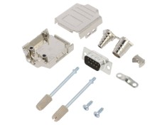 Conector D-Sub 9 PIN Tată, lipire pe cablu