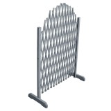Cumpara ieftin Gard din spalier, gri,1,8 x 1 m, lemn masiv de brad