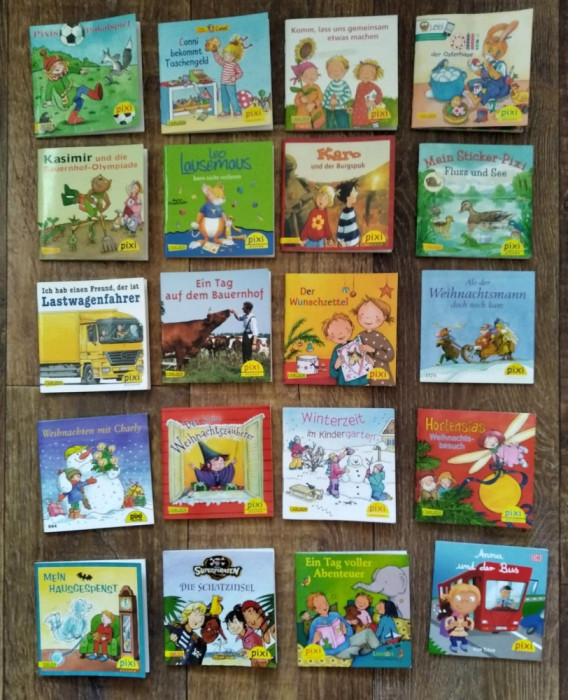 Lot 20 carticele Pixi limba germana, pentru copii, format mic