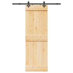 vidaXL Ușă glisantă cu set de feronerie 70x210 cm, lemn masiv de pin 3332676
