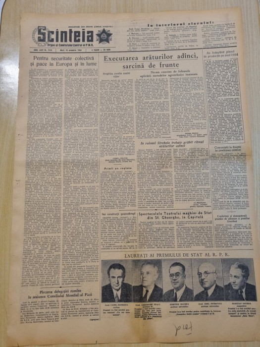 scanteia 16 noiembrie 1954-art. craiova,orastie,raionul strehaia,iasi,doftana