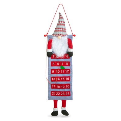 Calendar de perete de Advent - 3D cu elf scandinav - textil - 100 x 28 cm Best CarHome foto