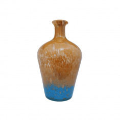 Vaza, Vicenza, maro si albastru, ceramica, 35 cm