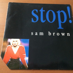 Sam Brown Stop blue soldier 1988 single disc 7" vinyl muzica pop A&M Records VG+