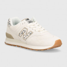 New Balance sneakers din piele intoarsă WL574XD2 culoarea bej, WL574XD2