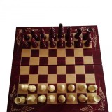 Set de șah din lemn cutie de tablă de șah 44x44 piesă de șah dame de table joc de masă rosu