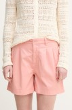 Pepe Jeans pantaloni scurți MID WAIST REGULAR CHINO SHORT VANIA femei, culoarea roz, uni, medium waist, PL801168