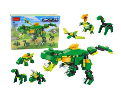 Set de constructie cu dinozauri, 21 x 15 x 15 cm, 160 piese, Lean 20963 foto