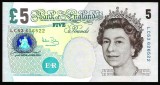 Bancnota Marea Britanie 5 Pounds (2004) - P391c UNC ( serie LE39 - vezi descriere )