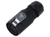 Conector circular mufă mamă 9 pini 5A 250V IP67 drept LUTRONIC