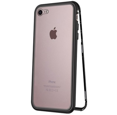 Husa Magnetic Case 360&amp;deg; pentru iPhone 8, Negru foto