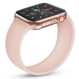 Curea din silicon roz pink sand tip solo loop pentru Apple Watch 38/40/41 mm seriile 1,2,3,4,5,6,7,8 marimea S, lungime incheietura mana 158-177 mm