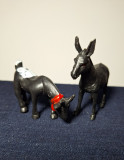 Set jucarii, 2 figurine din plastic - Capra si Magar, animale domestice, China