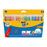 Carioca 24 culori Bic Ultralavabile Kid Couleur 3350