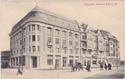 CP Timisoara Temesvar Cladirea Timisiana balazs ter ND(1915) foto