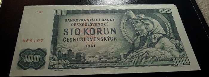 Bancnota 100 korun 1961 Prefix P