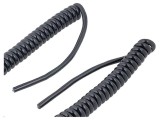 Cablu spiralat H05BQ-F 4x0,25mm&sup2; PUR negru 500V 1m