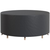 Outsunny Husă impermeabilă pentru mobilier de grădină pentru masă rotundă, țesătură Oxford 420D pentru exterior, &Oslash;200 x 80 cm, negru | Aosom Romania