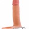 Strap-on Anal Cu Vibratii The Ultra Soft Double, Natural, 14.5 cm