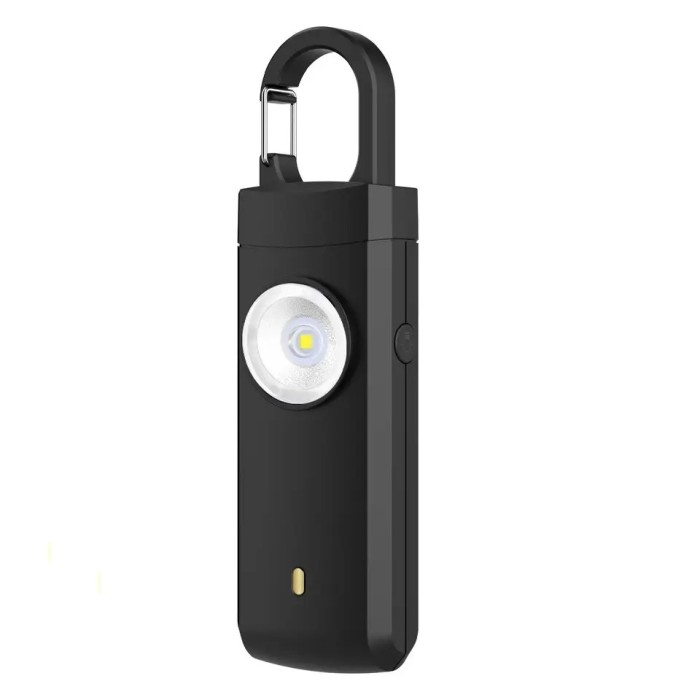 Alarma Personala de Panica Tip Breloc Avaxify&reg;, Intensitate Sonora 130 dB, Antifurt, Indicator Baterie Descarcata, Lumina LED, mod SOS, Reincarcare US