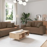 VidaXL Set de canapele cu perne, 2 piese, maro, textil