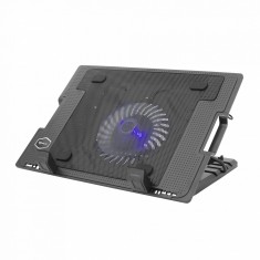Cooling Pad Laptop SBOX CP-12, 17,3&amp;#8243;, Iluminare Led, NBA00128, Negru
