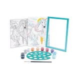 Set de Pictura pentru copii, accesorii si Rama, Tematica Unicorn, ATU-086651, Oem