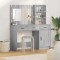 vidaXL Masă de Machiaj 2 pcs Gri 78,5 x 41 x 135 cm Lemn compozit