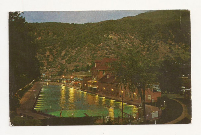 FS3 - Carte Postala - SUA - Glenwood Spring, Colorado, Hot spring pool 1968