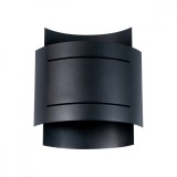 Lampă De Perete Hestia Negru Oțel 1 Bec Dreptunghiular Modern De Interior