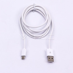 Cablu Micro USB 1.5M Alb V-Tac SKU-8450 foto