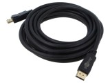 Cablu DisplayPort Goobay 5m negru, mufă DisplayPort cu aurire, dublu ecranat, versiune 2.1, compatibil 4K/8K
