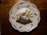 CERAMICA VECHE - PROBABIL MAJOLICA ITALIANA - DIAMETRUL 22 CM - DECOR POLICROM