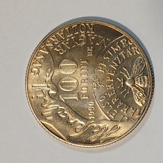 Moneda comemorativa 100 forinti Ungaria 1990 foto