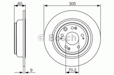 Disc frana HONDA ACCORD VIII TOURER (2008 - 2016) BOSCH 0 986 479 740 foto