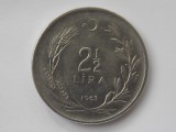 2 1/2 LIRA 1963 TURCIA