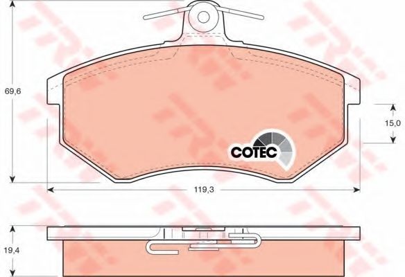 Set placute frana,frana disc VW PASSAT Variant (3A5, 35I) (1988 - 1997) TRW GDB826