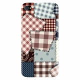 Husa silicon pentru Apple Iphone 4 / 4S, Patchwork Vector