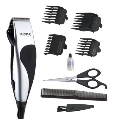 Aparat de tuns parul FLORIA ZLN-0443, Argintiu/Negru 10W, 4 Accesorii, foto