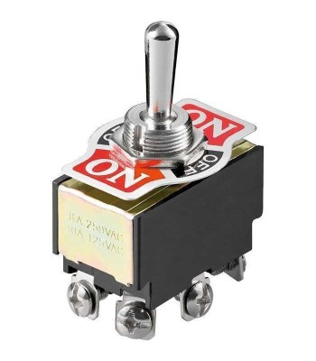 Comutator 2x ON-OFF-ON 6 pini 250V 6A Goobay foto