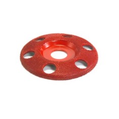 Disc sculptura in lemn SABURR - &Oslash; 100 mm plat cu gauri de ventilare granulatia Medie